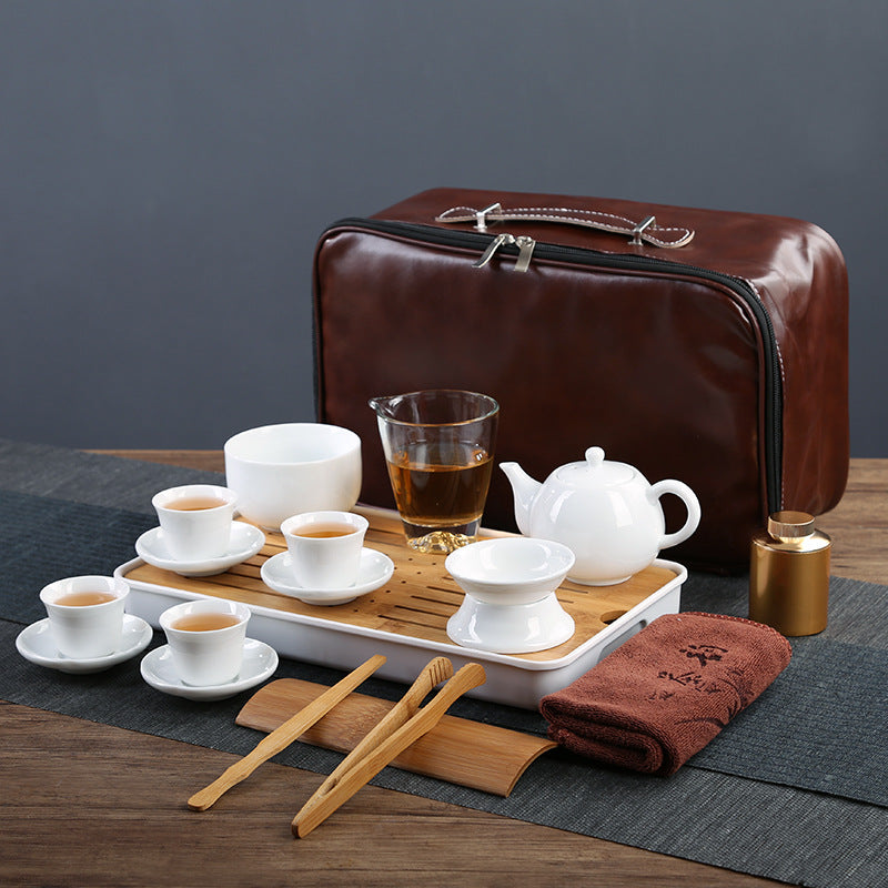 White Jade Porcelain Tea Art Teaching Training Teapot