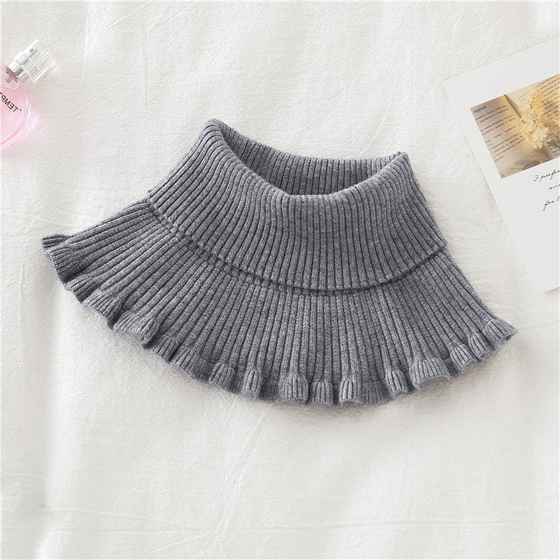 Knitted False Neck Wool High Collar