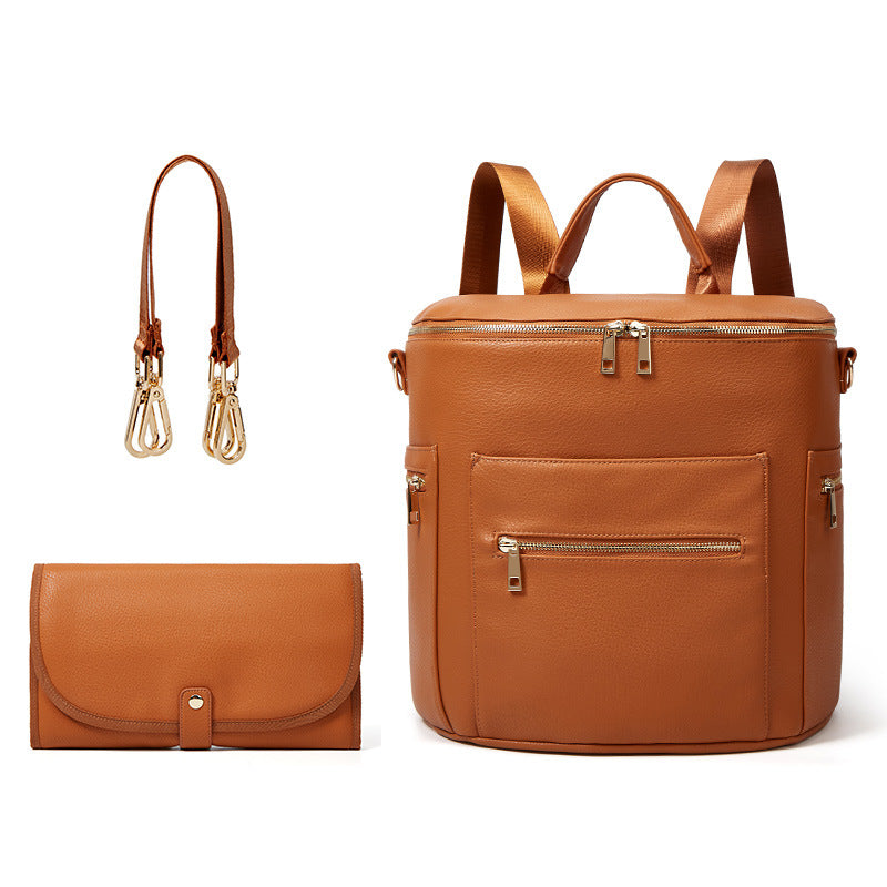 Multi-functional Fashion Handbags Cross-border Hot-selling Fashion PU Mommy Backpack