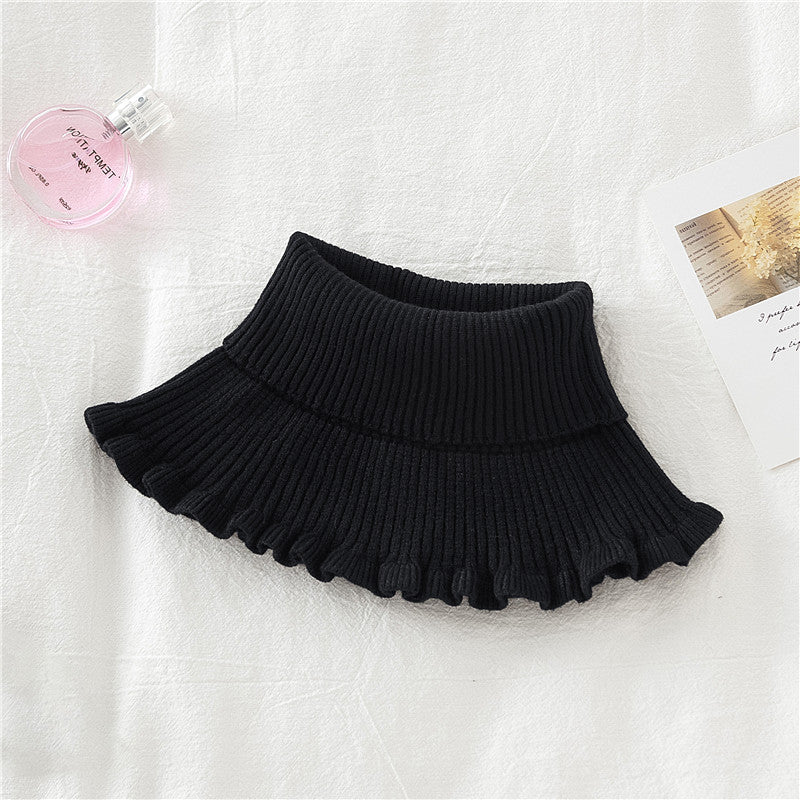 Knitted False Neck Wool High Collar