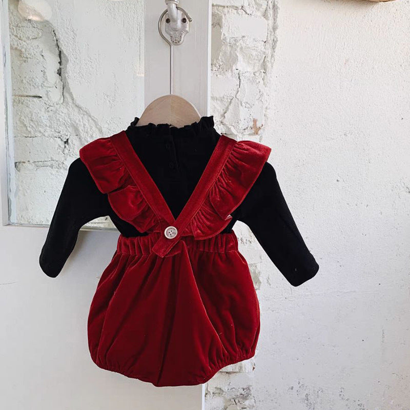 Lace Suspender Dress For Baby Girl