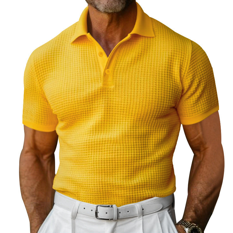 High-end Waffle Polo Shirt For Men