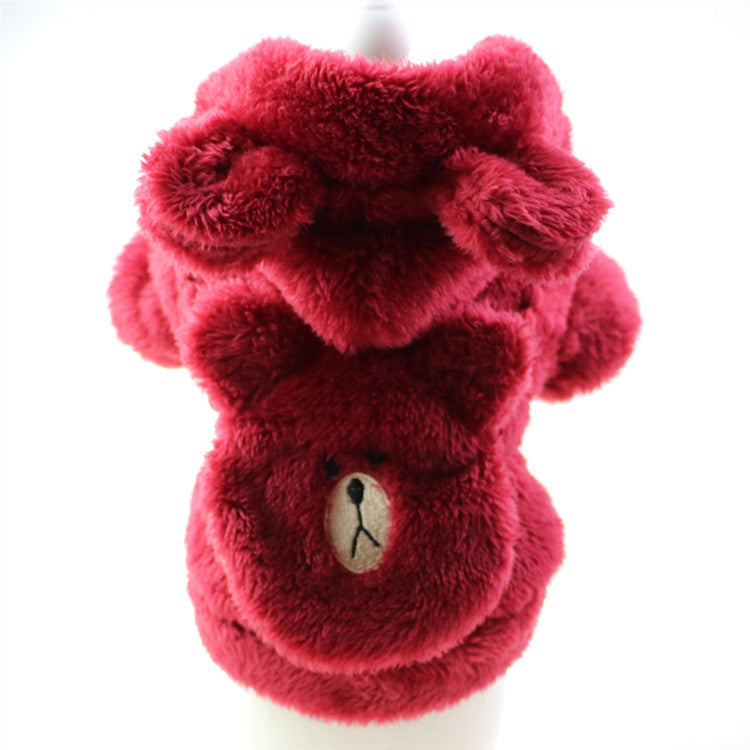 Dog Plush Embroidered Two-legged Plush Sweater