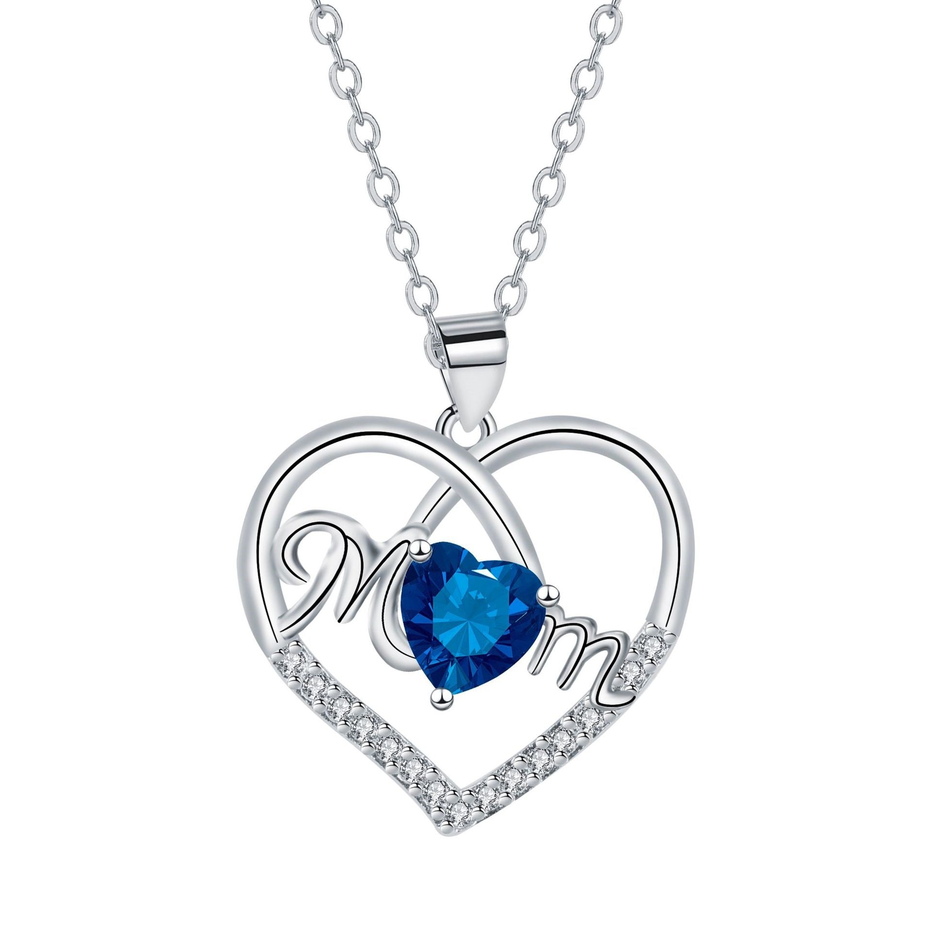 Heart-shaped Mom Necklace Fashion Simple Mother's Day Gift