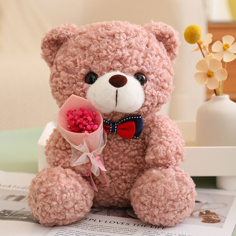 Rose Bear Doll Girls Valentine's Day Gift Clip Doll Wholesale