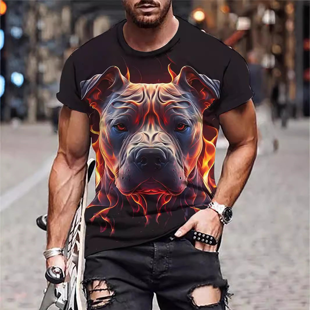3D Printed Animal Style Vintage Quick-dry T-shirt