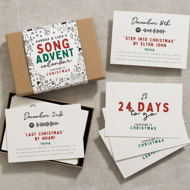 Creative Personality Christmas 24-day Countdown Gift Greeting Card