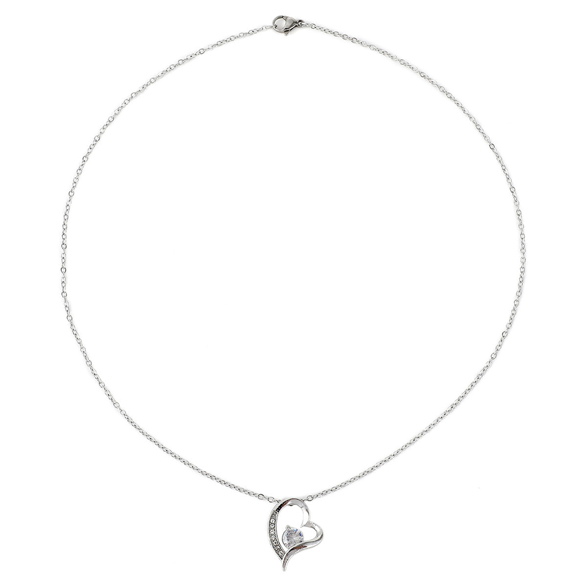 Hollow Jeweled Love Necklace Special-interest Design Mother's Day Gift