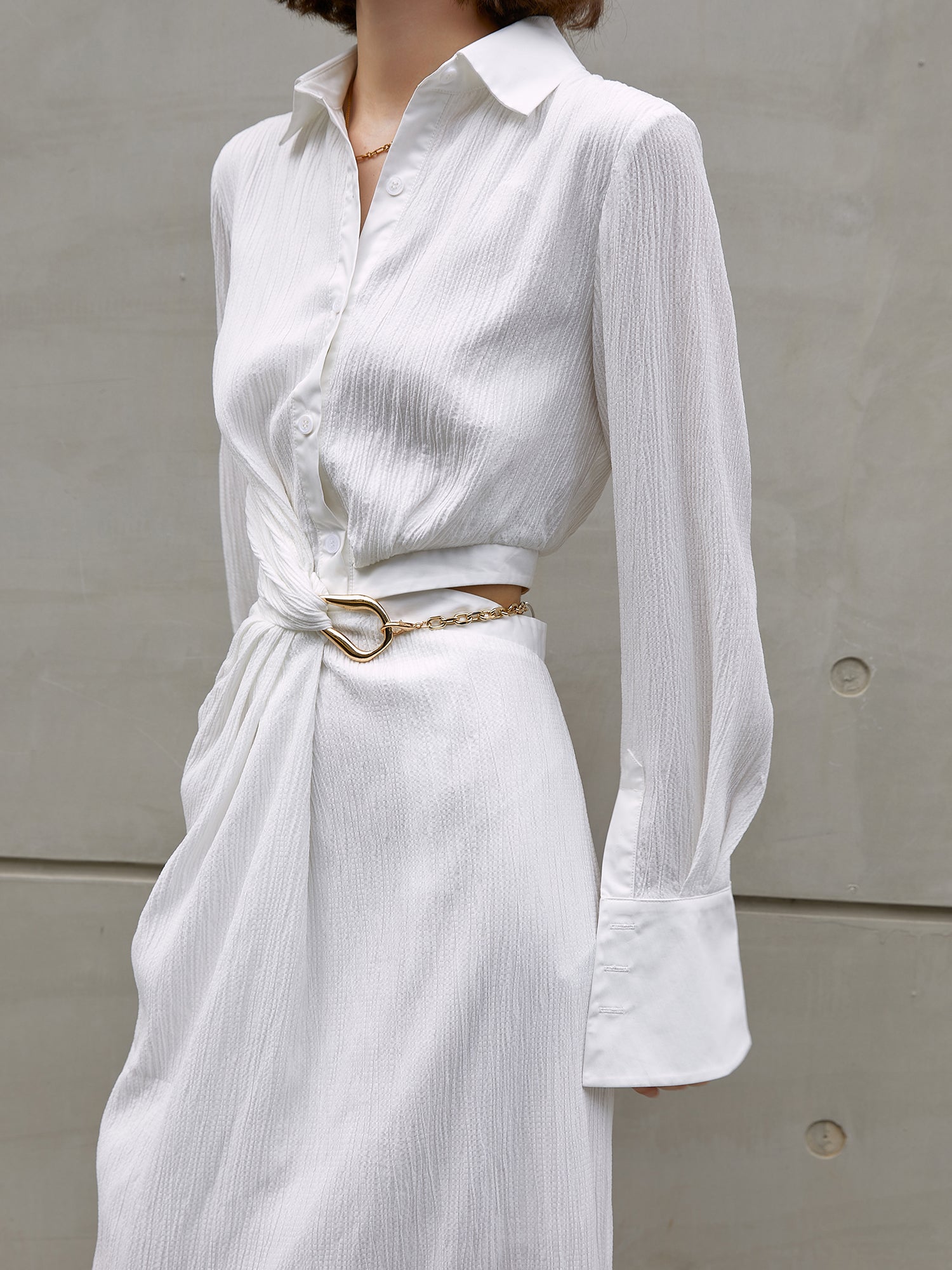 Women's Asymmetrical Hollow Waist Dress