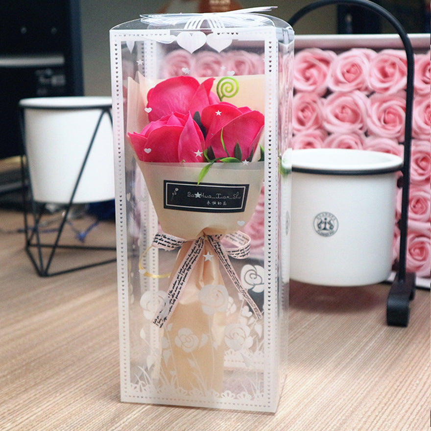 Valentine's Day Soap Rose Bouquet Gift Box