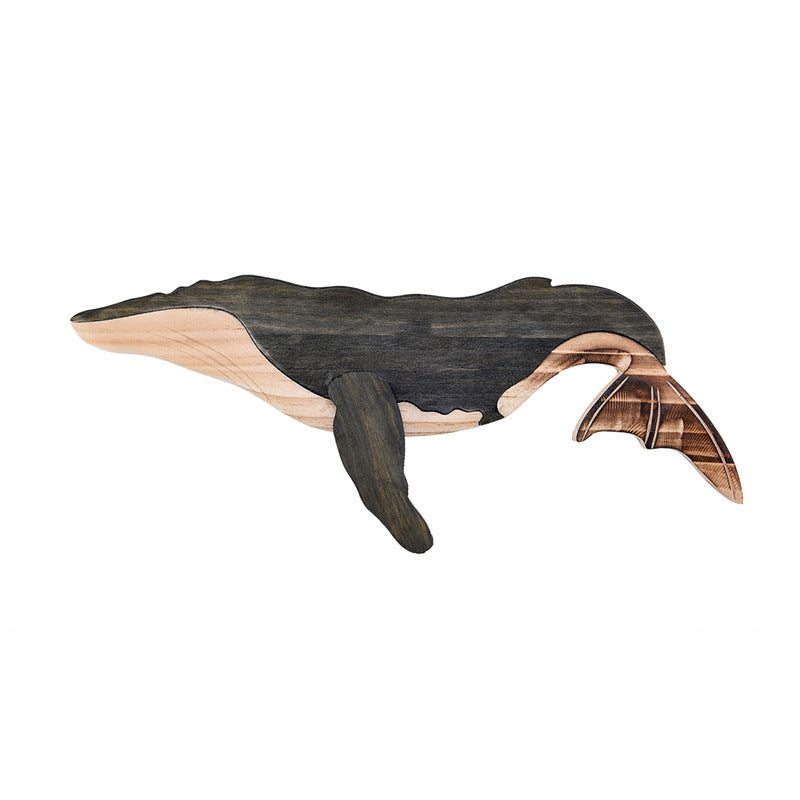 Father's Day Gift Wooden Tuna Shark Whale Interior Decorations