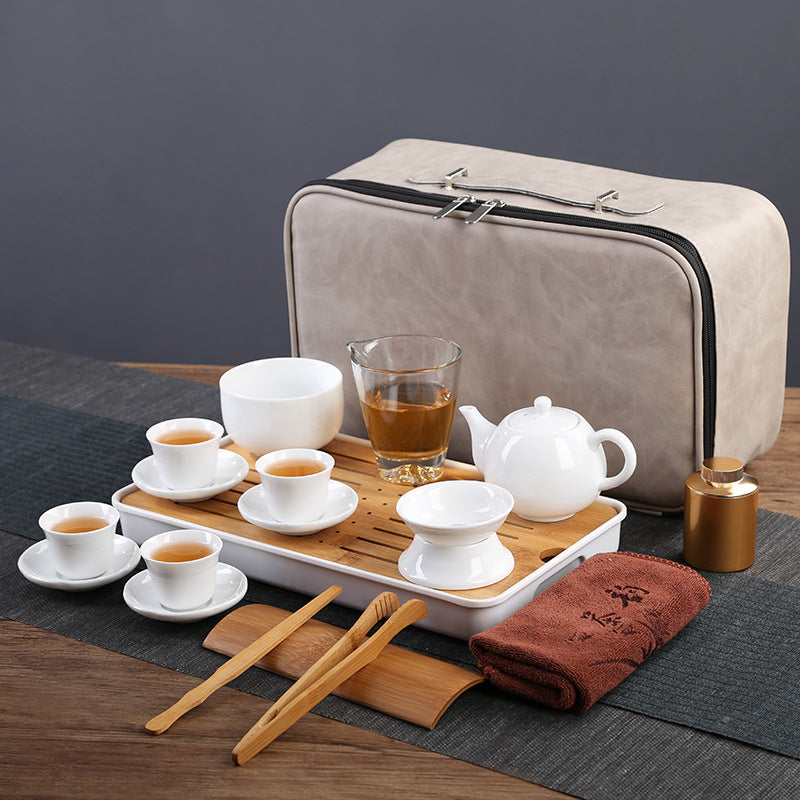 White Jade Porcelain Tea Art Teaching Training Teapot