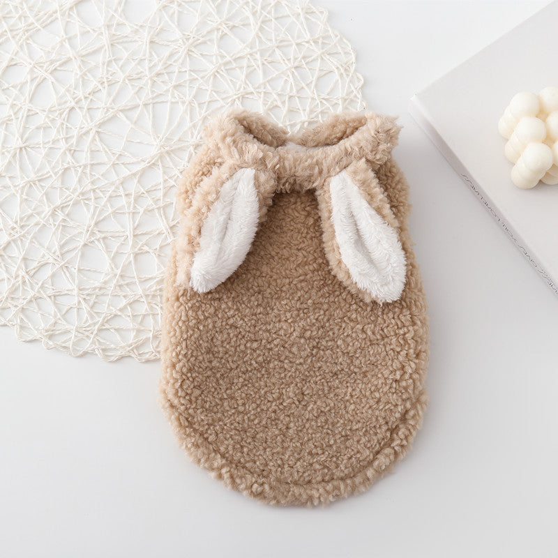 Cute Bunny Costume With Bunny Ears Vest For Autumn And Winter
