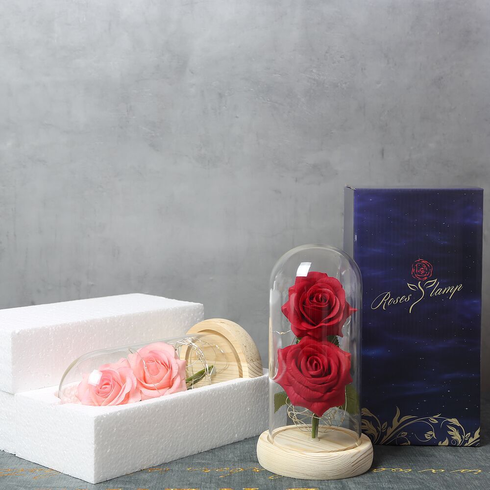 Valentine's Day Gift Simulation Gold-foil Roses Lighting Ornaments