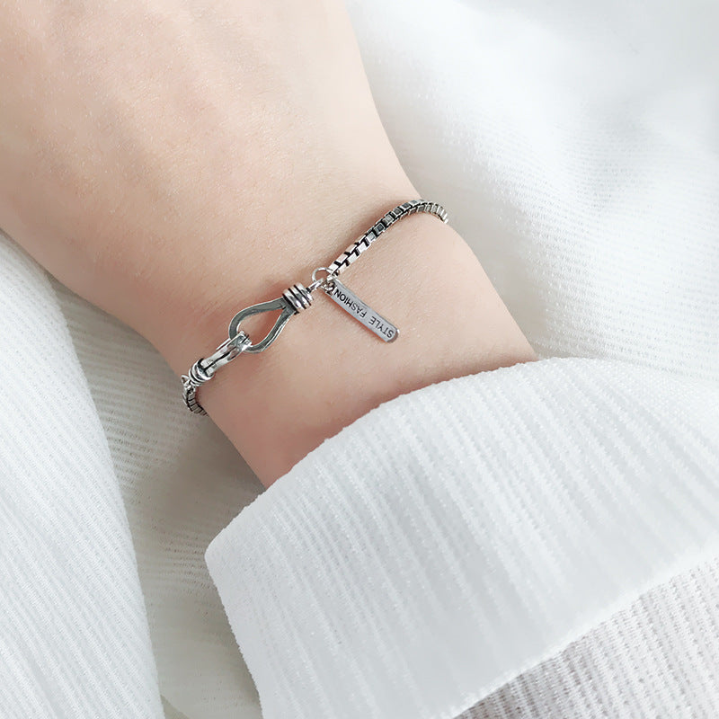 Sterling Silver Vintage Distressed Bracelet Femininity