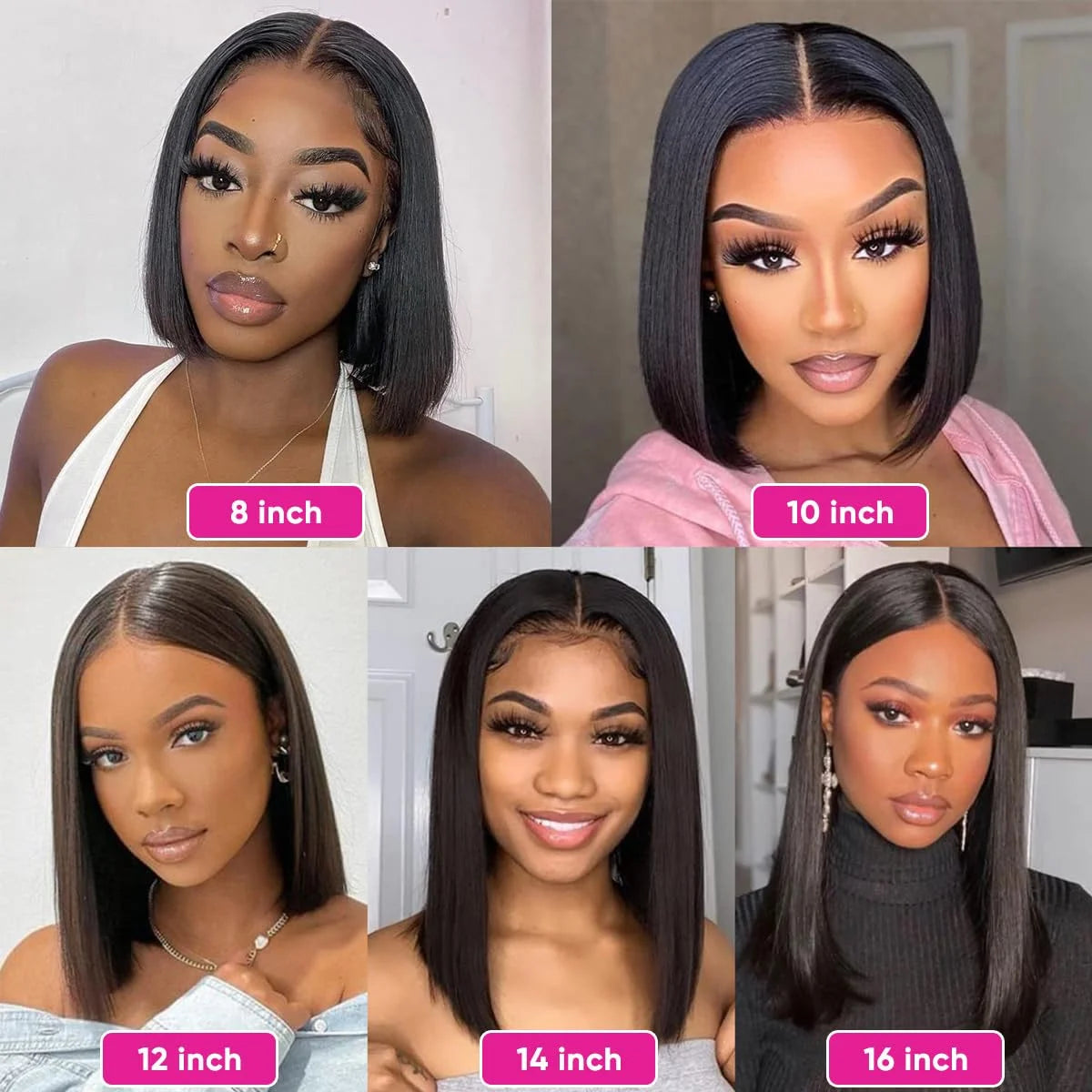 5x5 Lace Glueless Wig Human Hair To Wear Short Bob Wigs For Women Bone Stright Remy Precut 13x4 HD Lace Frontal Wig 200 Density