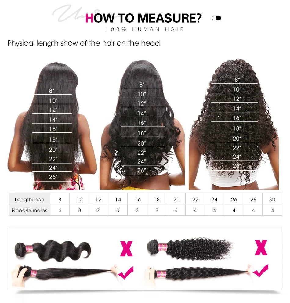 UNice Hair 5X5 HD Lace Closure 28 30 Inch With Peruvian Straight Hair 3 Bundles 4PCS 4x4 Swiss Lace Human Hair Weave Remy Hair