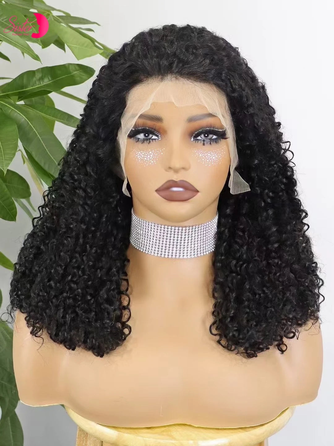 Premium 350% Density Kinky Curly Human Hair Wig - 13x4 Lace Front Bob Wig for Women