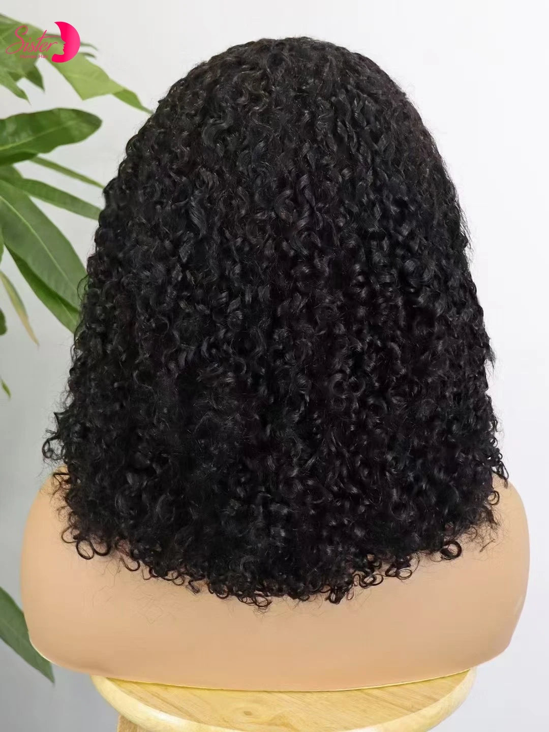 Premium 350% Density Kinky Curly Human Hair Wig - 13x4 Lace Front Bob Wig for Women