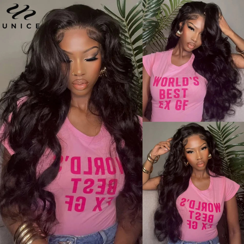 UNICE Hair Body Wave Human Hair Bundles 2/3/4 PCS With 13x4 Lace Frontal / 4X4 Lace Closure / 5x5 HD Lace Closure
