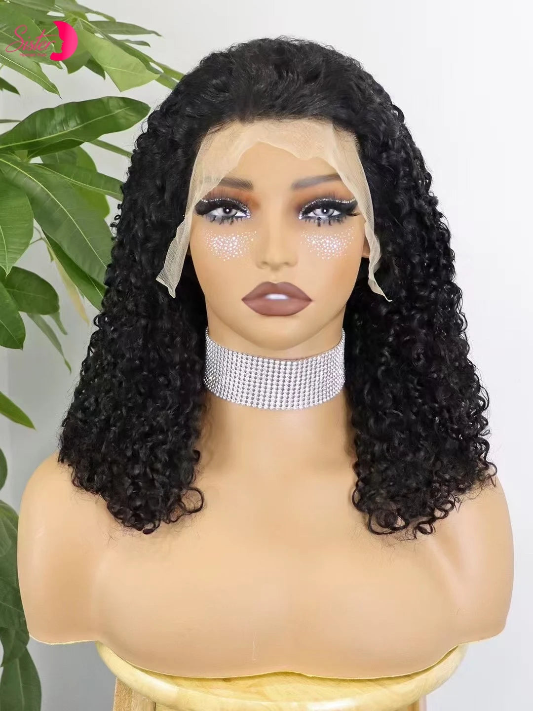 Premium 350% Density Kinky Curly Human Hair Wig - 13x4 Lace Front Bob Wig for Women