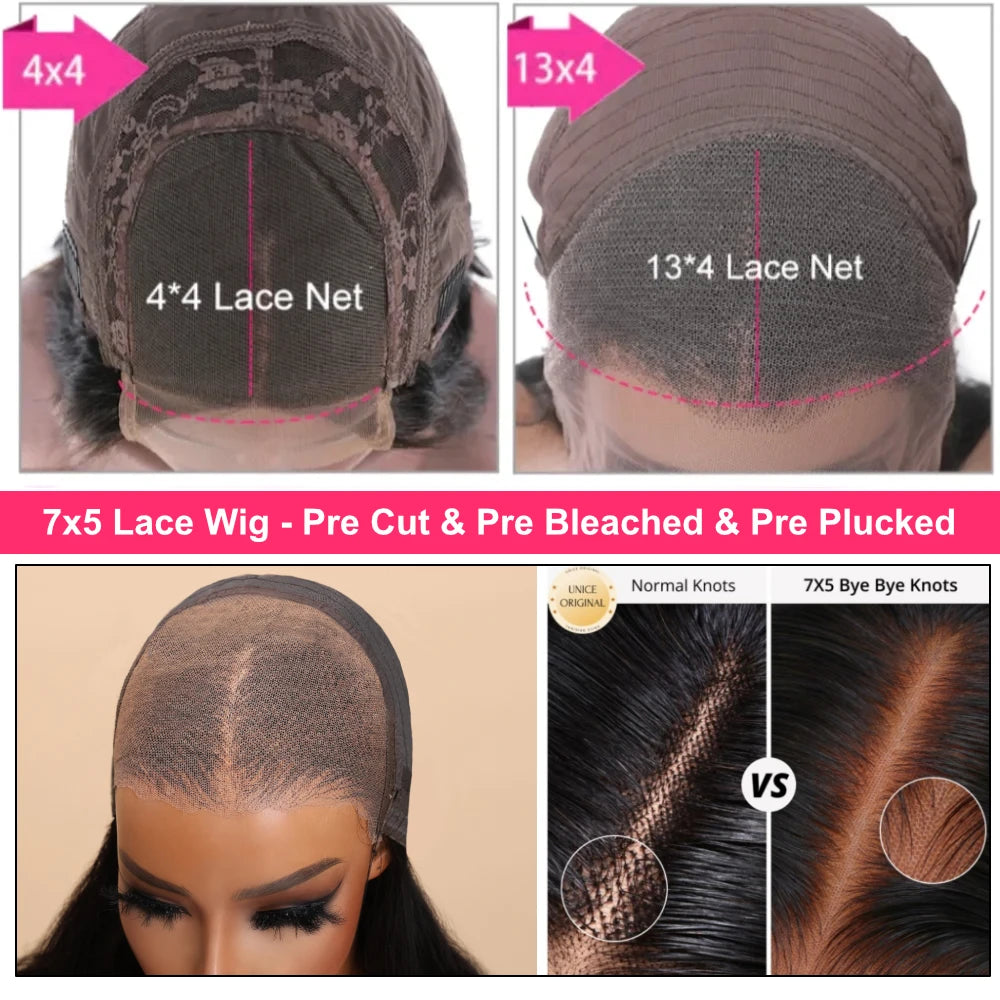 Unice Hair 13x4 Lace Front Human Hair Wigs Blunt Cut Bob Wigs 4x4 Lace Closure Wig Short Bob Wigs Deals for Women