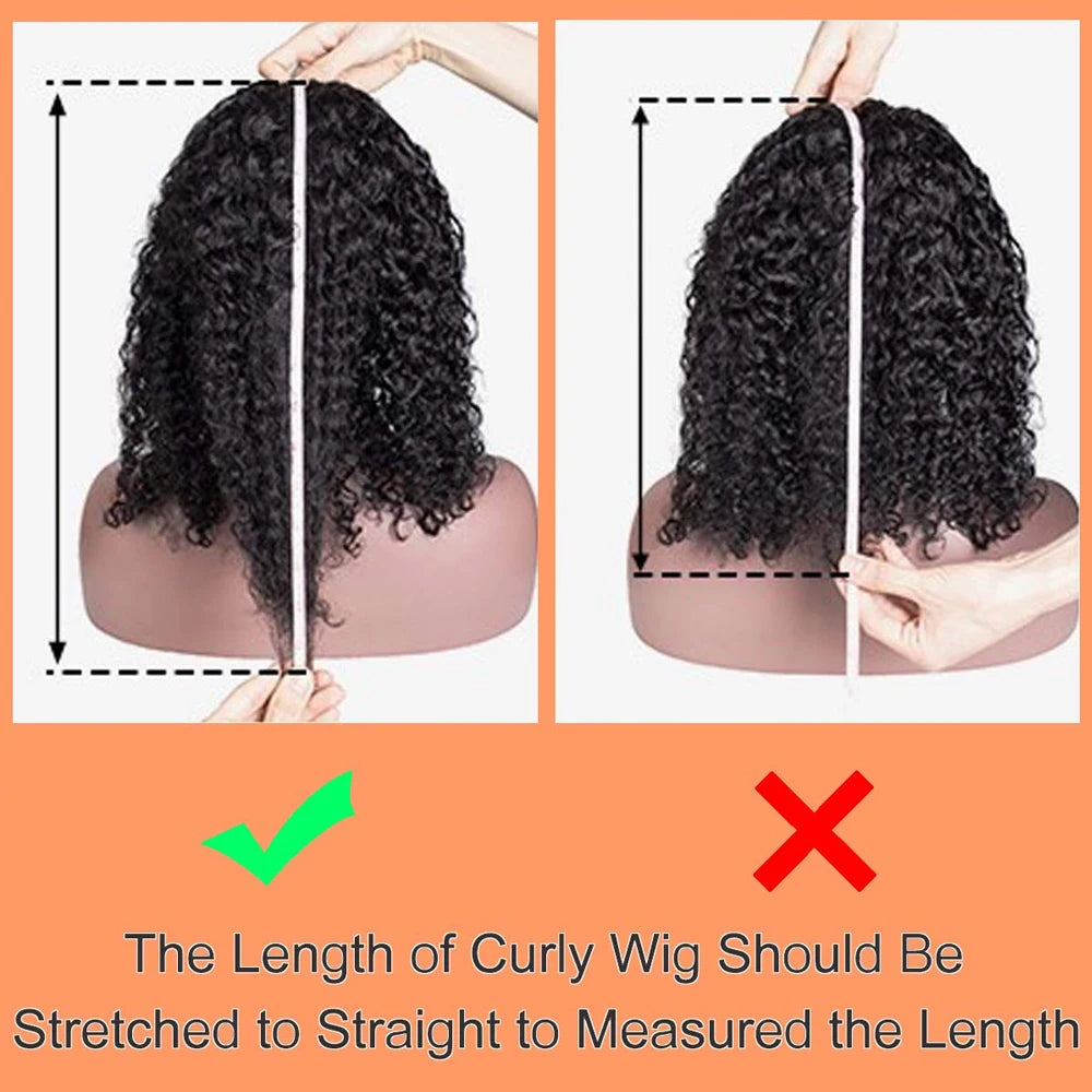 Kinky Curly Headband Wigs Brazilian Remy Human Hair 180% Density 20 Inch Wear to Go Glueless Water Wave Headband Wig For Women