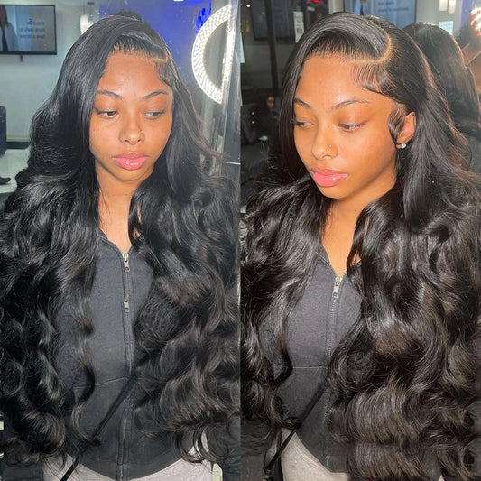 Moisie Hot Selling 100% Natural Color Full Lace Frontal Wig Body Wave Brazilian Human Hair Wig for Women