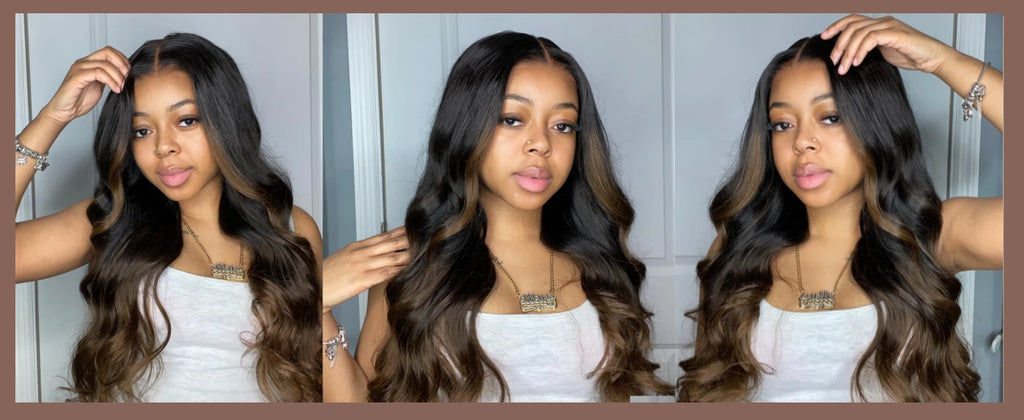 Unice Hair Chestnut Brown Ombre Loose Wave Wig 7x5 Pre Cut Pre Bleached Glueless Wig Human Hair Ready To Wear 150% Density