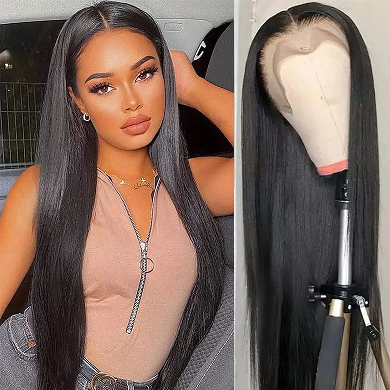 Moisie 13x4 Full Lace Wig Natural Color Lace Wig Brazilian Human Hair Wig for Women