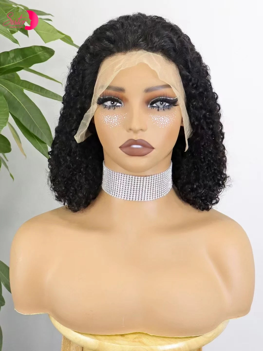 Premium 350% Density Kinky Curly Human Hair Wig - 13x4 Lace Front Bob Wig for Women