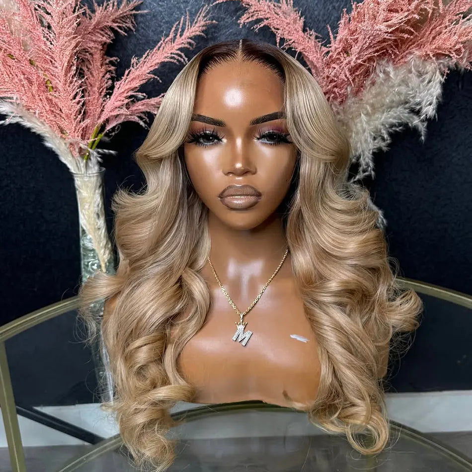 Salon Quality Tuneful Special Customize P10/613 Ash Blonde 13x6 HD Lace Front Human Hair Frontal Wigs Rich Girl Colored Wigs