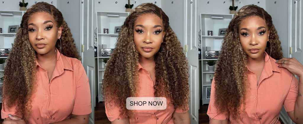 UNICE Hair TL412 Blonde Highlight Curly Hair Bundles 1/3/4 PCS Deal Pre Colored Human Hair Bundles Sew In Weaves Extentions