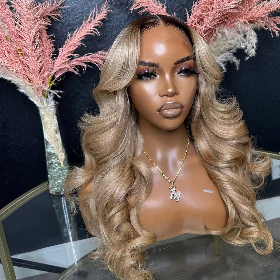 Salon Quality Tuneful Special Customize P10/613 Ash Blonde 13x6 HD Lace Front Human Hair Frontal Wigs Rich Girl Colored Wigs