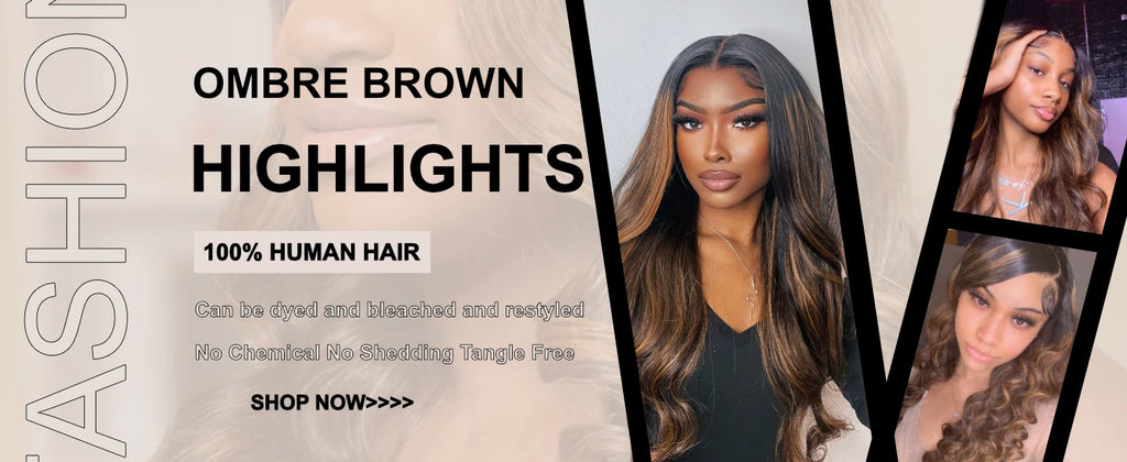 Unice Hair Brown Highlight Body Wave Human Hair Bundles 3PCS Deal 100% Human Hair Balayage Colored Bundles Sew In Weaves