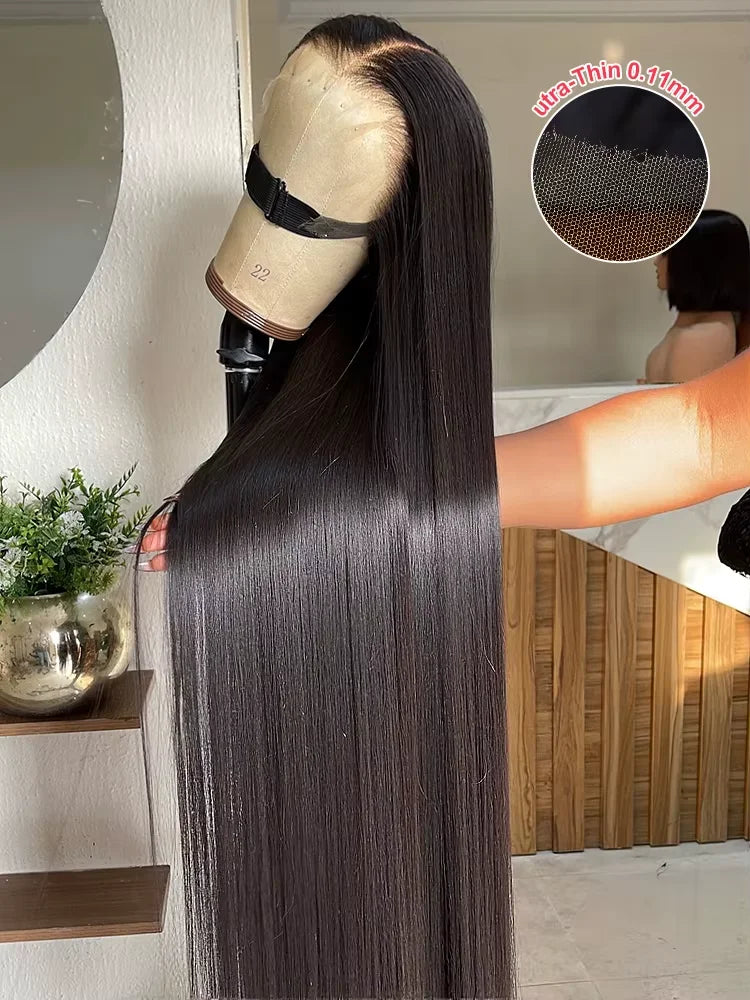 30 32 Inch 300 Density Bone Straight 13X4 Hd Lace Frontal Wig Wear Go 5x5 Glueless Wig Pre Plucked 100% Human Hair For Women