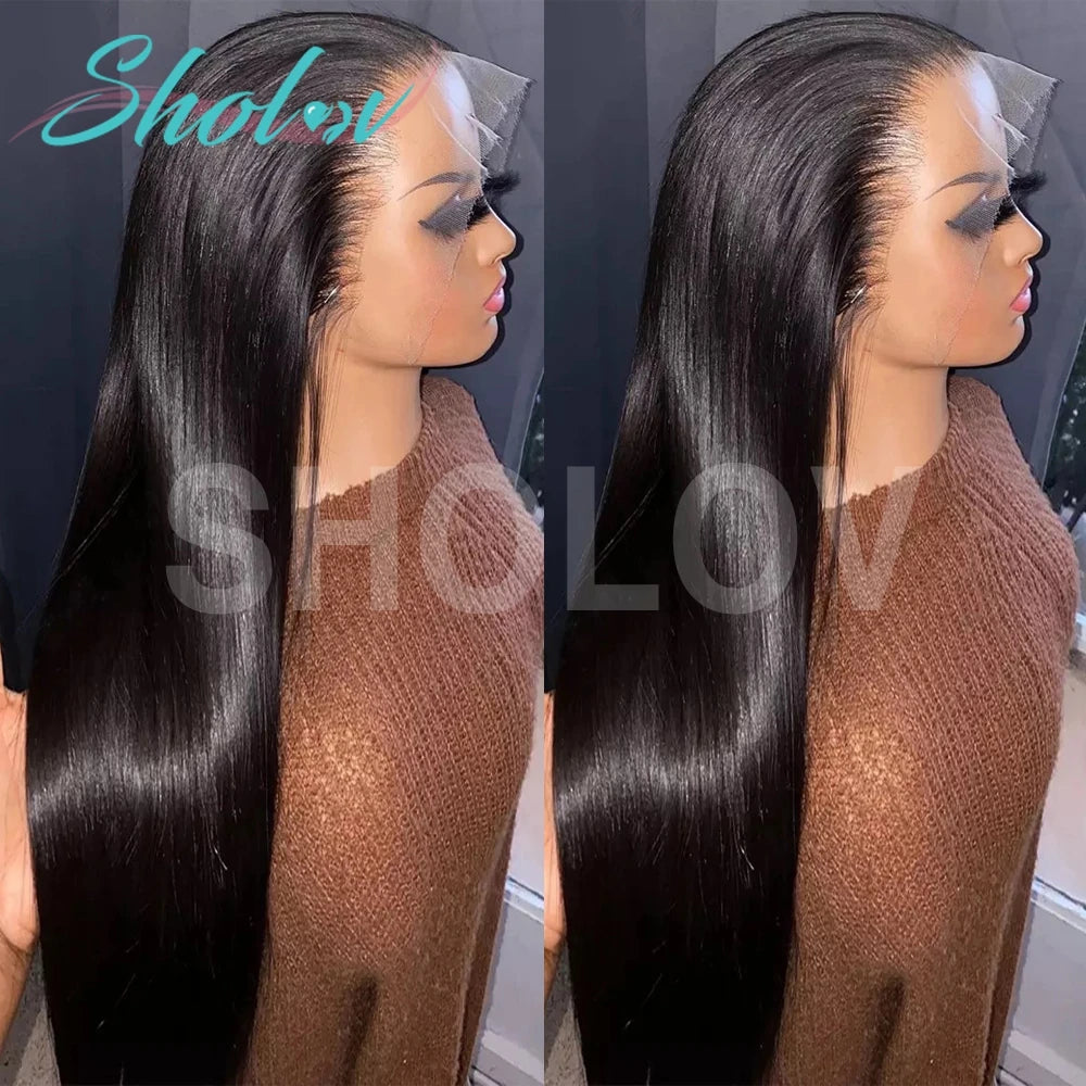 Sholove 13x4 Full Lace Wig Natural Color Lace Wig Brazilian Human Hair Wig for Women