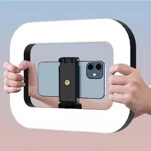 VBNBV New Handheld Ring LED Rechargeable Fill light Portable Mobile Phone Live Broadcast Photography Desktop Selfie Light ﻿