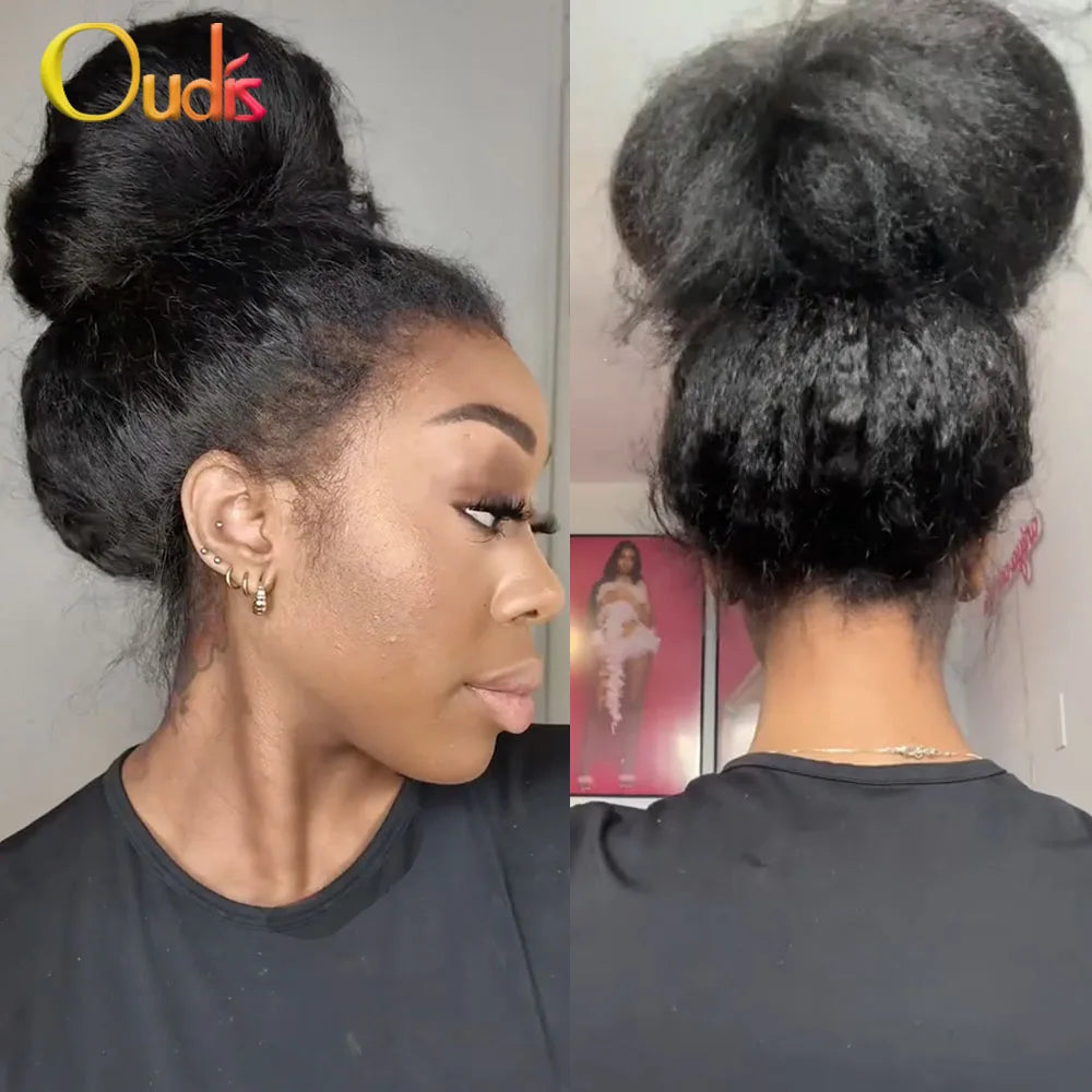 Kinky Straight 360 13x6 Full HD Lace Frontal Wig 6x6 Lace Closure Glueless Wig 30 Inch Yaki Straight Lace Front Wigs Human Hair