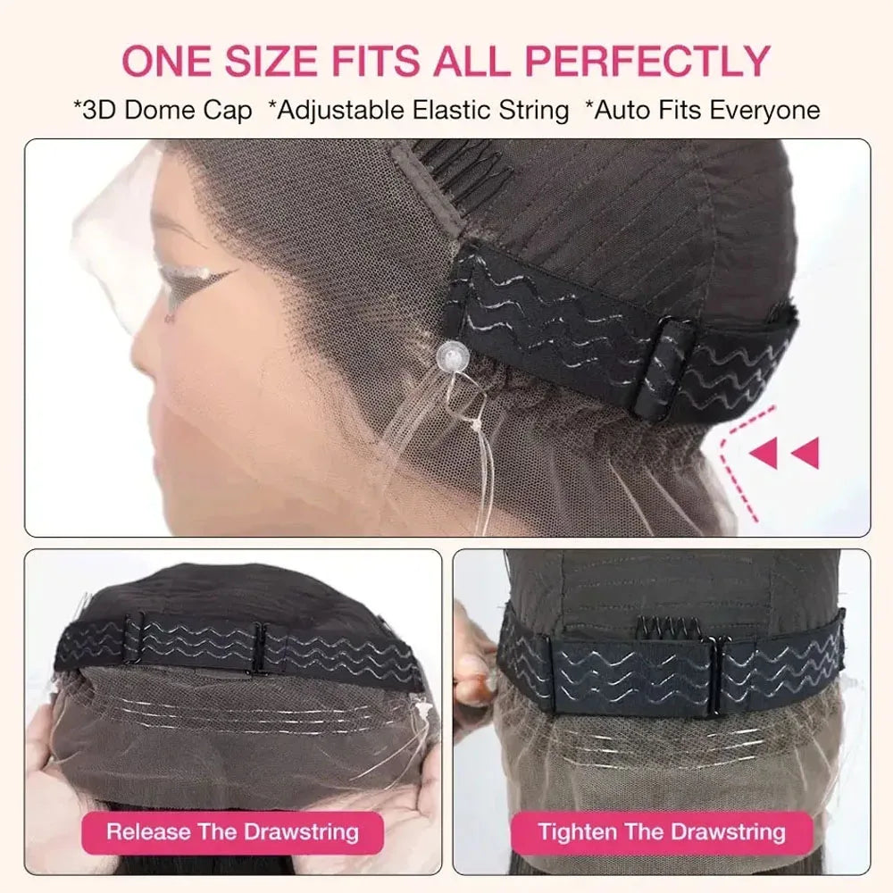 250 Density Deep Wave 360 Lace Front Human Hair Wig - Brazilian Remy Glueless Chocolate Brown Wig 26-36 Inches