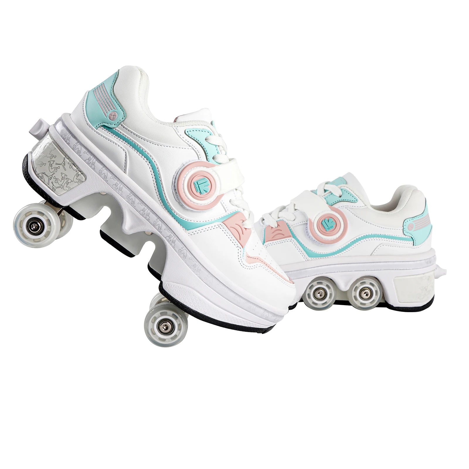 High Quality Roller Shoes Size 33-42 Roller Skate Shoes Sneakers 2-in-1 Roller Littel Kids