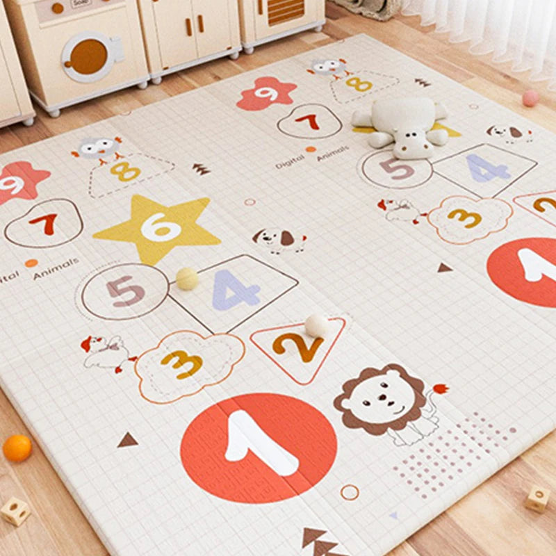 2025 New Design Pattern Non-toxic Portable Waterproof Foam Crawling Mat Durable Baby XPE Folding Mat for Family Use