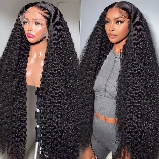 Moisie Deep Wave 13x4 Full Lace Wig Natural Color Full Lace Frontal Wig Brazilian Human Hair Wig for Women