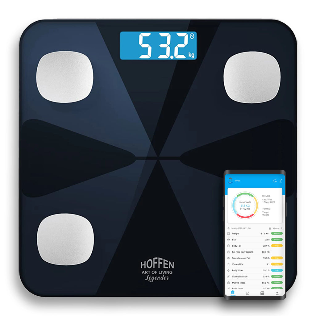 Electronics Smart Glass Modern LCD Bathroom Kitchen Scale 180 kg 100 g for Digital Body Fat BMI Sensor App-Connected