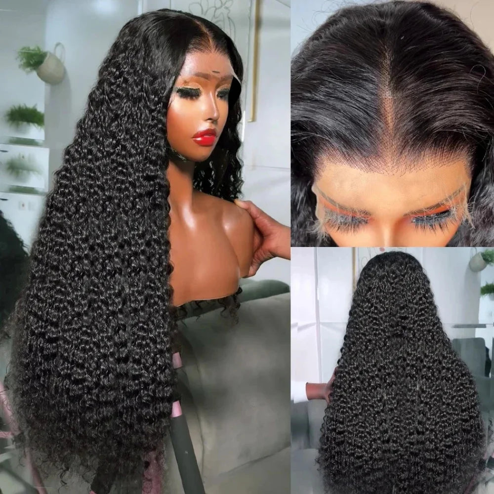250 Density Deep Wave 360 13x6 13x4 HD Lace Front Human Hair Wig 4x4 6x6 Glueless Wig 30 Inch Curly Lace Frontal Human Hair Wig
