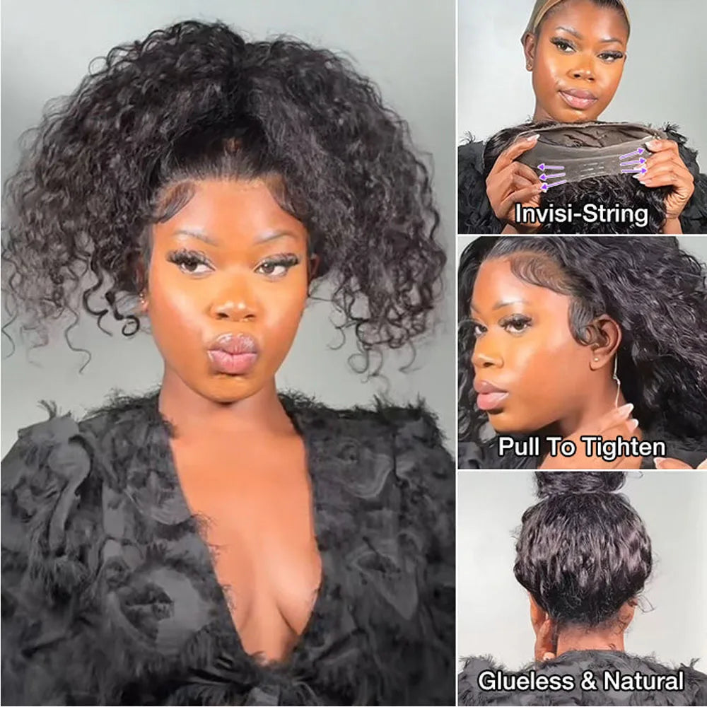 250 Density Deep Wave 360 13x6 13x4 HD Lace Front Human Hair Wig 4x4 6x6 Glueless Wig 30 Inch Curly Lace Frontal Human Hair Wig