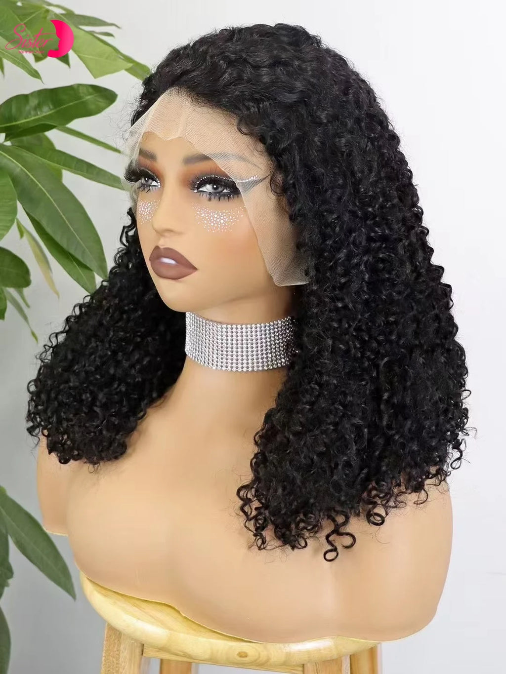 Premium 350% Density Kinky Curly Human Hair Wig - 13x4 Lace Front Bob Wig for Women