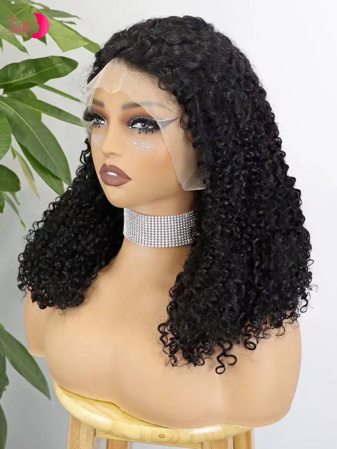 Premium 350% Density Kinky Curly Human Hair Wig - 13x4 Lace Front Bob Wig for Women