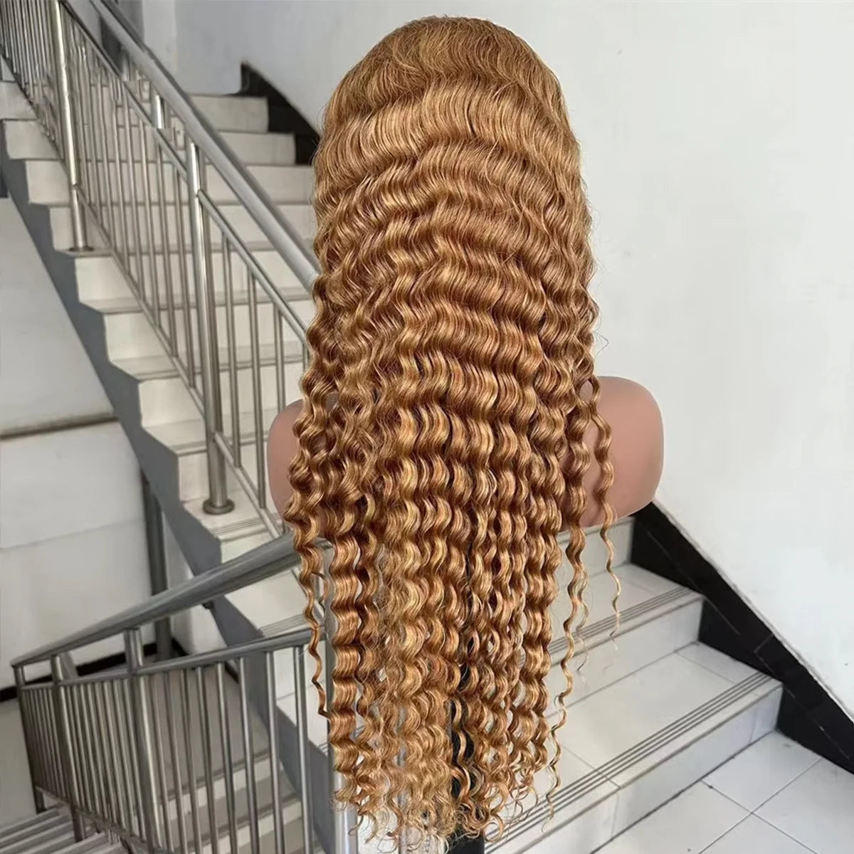 Honey Blonde Lace Front Wig Human Hair - 13x4 HD Lace Deep Wave Wig 30 Inch 200% Density Brazilian Remy Hair