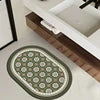 Custom Fast Water Drying Cushioned PET Friendly Bath Mat Super Absorbent Non-Slip Rubber Plaid Pattern Home Hotel Bathroom Use